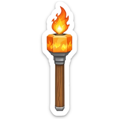 Minecraft torch sticker