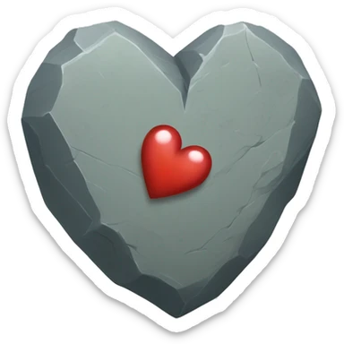 Piedra corazón sin piedra sticker