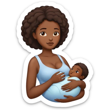 black woman breastfeeding sticker