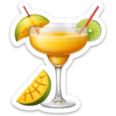 Mango daiqiri und nichts am glas schmücken sticker