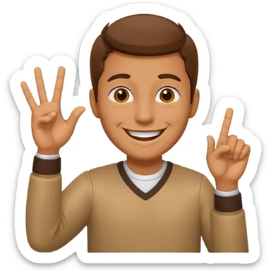 Mano asiendo seña de s sticker