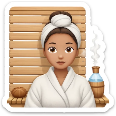 Ma and Woman in sauns sticker