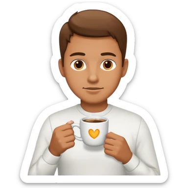 hot coffee guy sticker