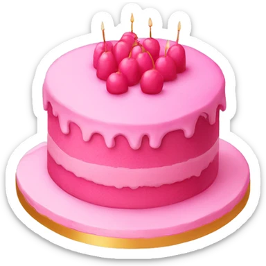 pink cake sticker