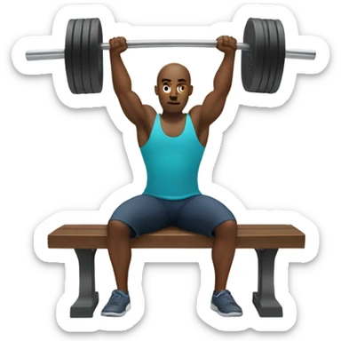 Bench pressing sticker