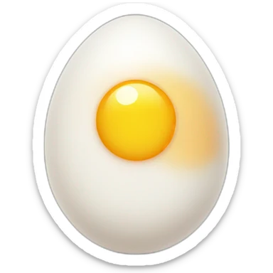Sunny-side-up egg with eyes sticker
