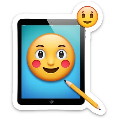 drawing on an ipad sticker