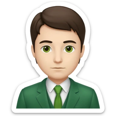 Lawyer with a green suit on sticker