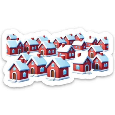 frozen houses sticker