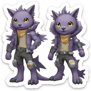  kawaii cool edgy Digimon-Fakemon-animal full body sticker