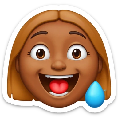 m&m laughing out loud with tears coming out of eyes sticker