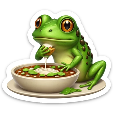 Frog eating chipotle sticker