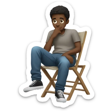 Boy chilling sticker