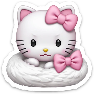 Hello kitty sleeping sticker