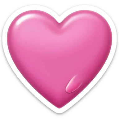 a pink heart with nail paint sticker