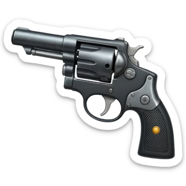 Gun revolver sticker