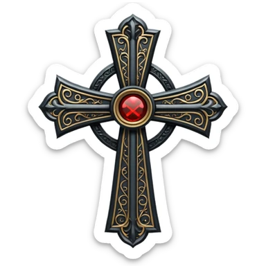 Uma cruz gótica sticker