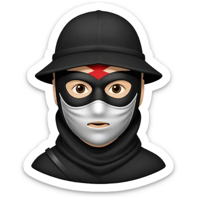 masked robber  sticker