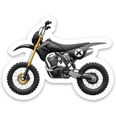 Moto cross noire sticker