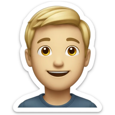 A happy boy who says I am smart sticker