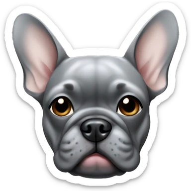 Gray frenchie dog sticker