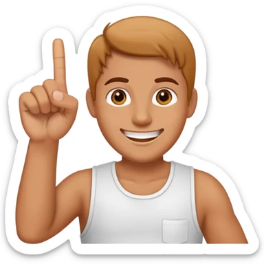 smile face with middle finger sticker