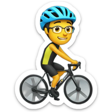 cycliste livreur sticker