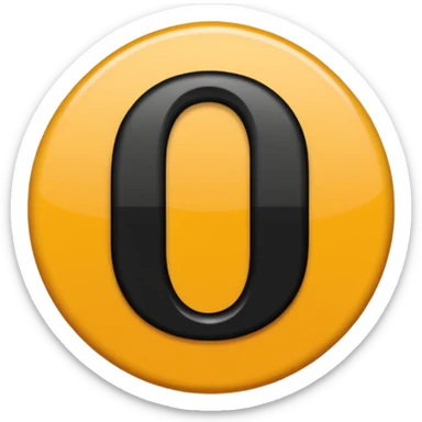 a letra “T” e a letra “O” juntas. Uma em cima da outra sticker