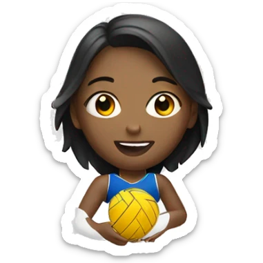 summer olympics girl playing volleyball sticker