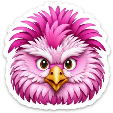 pink hen sticker
