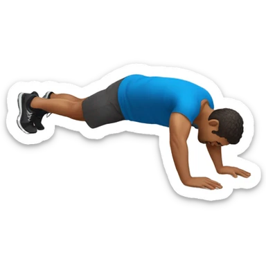 Pushup position white guy sticker