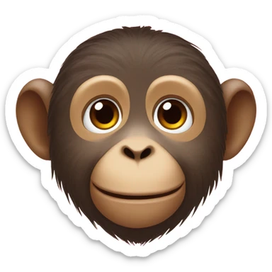 Monkey in love sticker