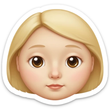 Short, rounded face

Puffy cheeks, high facial fat retention

Large, round or slightly drooped eyes

Small button nose

Soft, gentle aura sticker