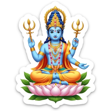 combined form of Bhagwan Vishnu 10 avatars. sticker