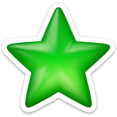 A green star sticker
