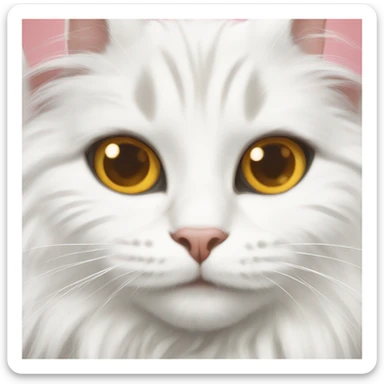 fluffy cat Turkish Angora sticker