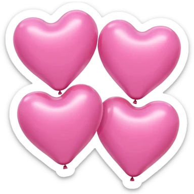 heart pink balloons sticker