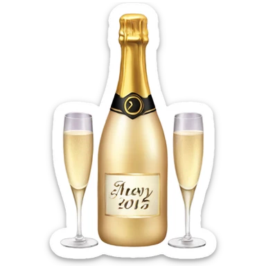 New Years Eve Champagne sticker