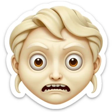 Creepy twisted face emoji  sticker