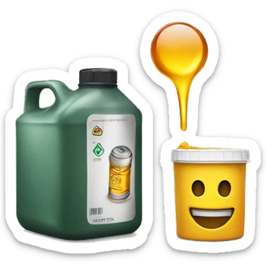Emoji bring a container of oil sticker