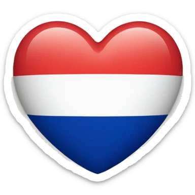 Heart french flag  sticker