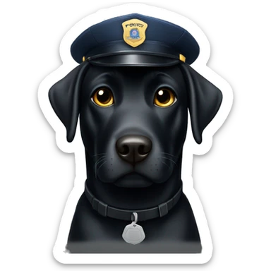 Black lab cop sticker