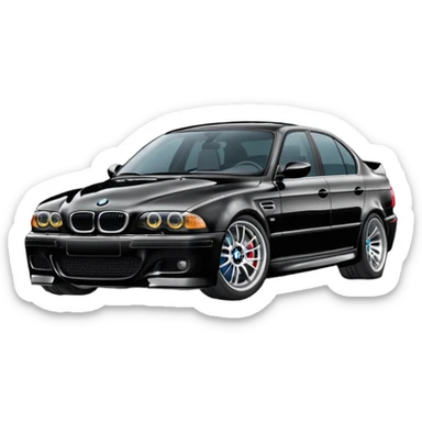 BMW M5 E39 Color Black sticker