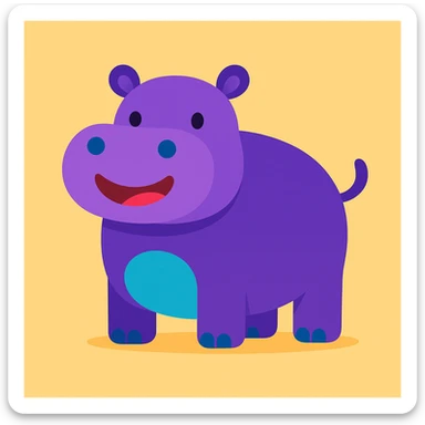 Hippo sticker