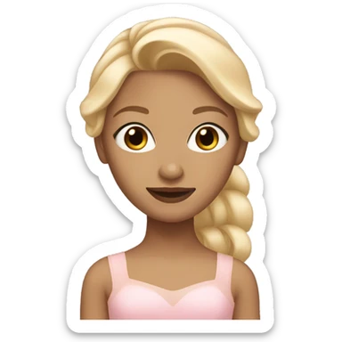 blonde light skin ballerina sticker