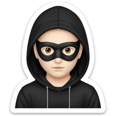 hacker with mask sticker