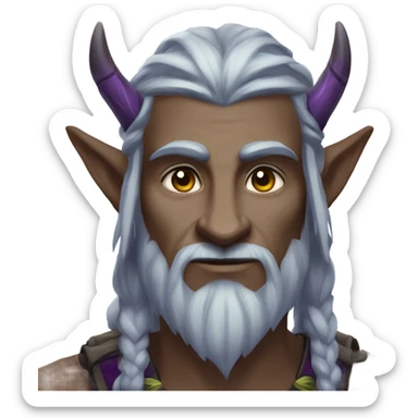 Warcraft male night elf Druid sticker