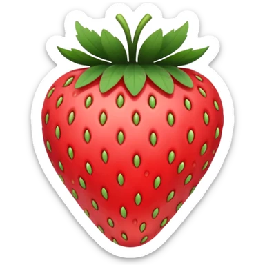 Una fresa pero dibujada sin color  sticker