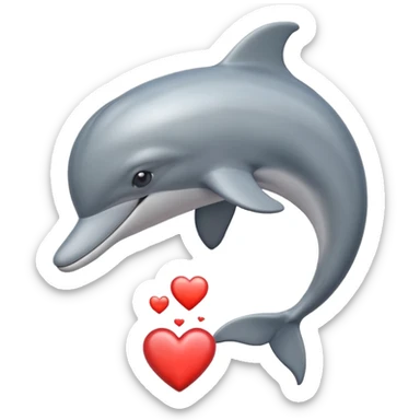 Dauphin cœur sticker