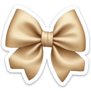 Beige bow sticker
